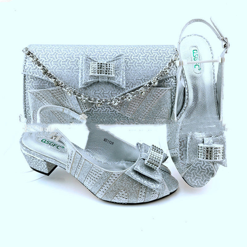 Summer Sweet Thick Heel Fish Mouth Scrub Sandals