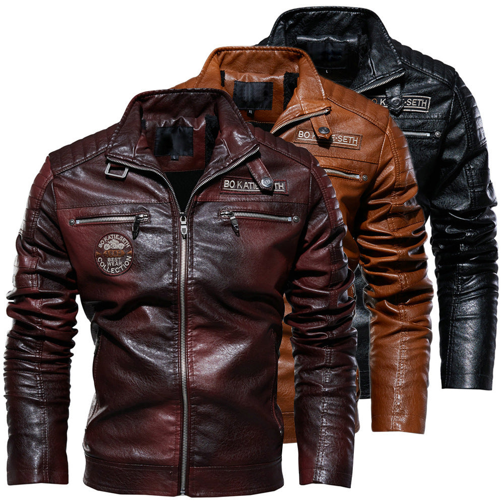 Motorcycle wear modern Hardman plush leather  Leather Jacket 95.84 