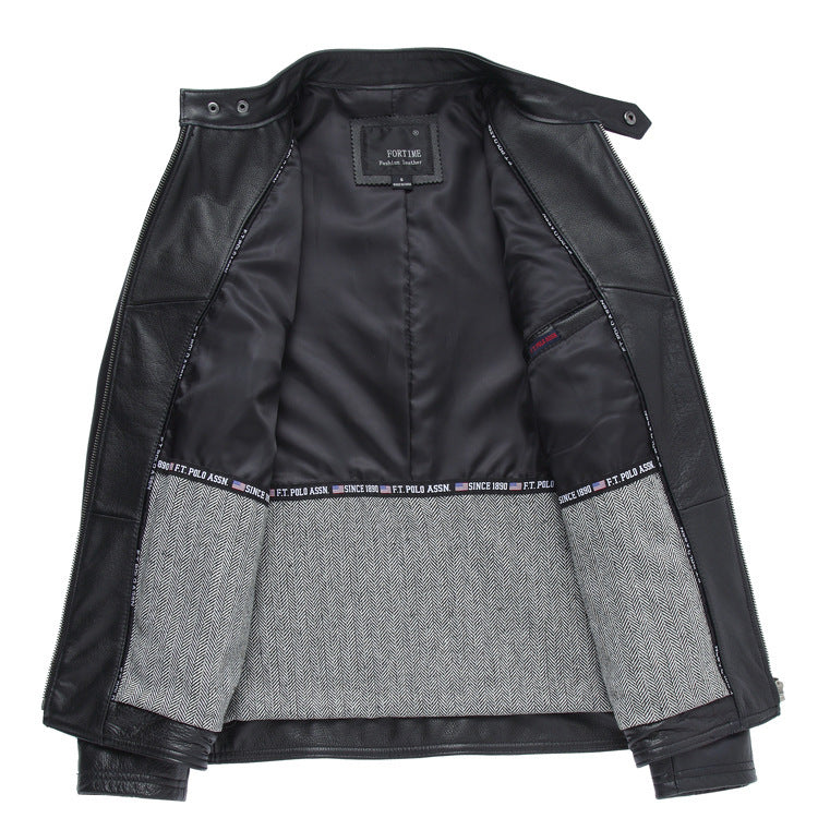 Leather leather casual leather  Leather Jacket 68.72 