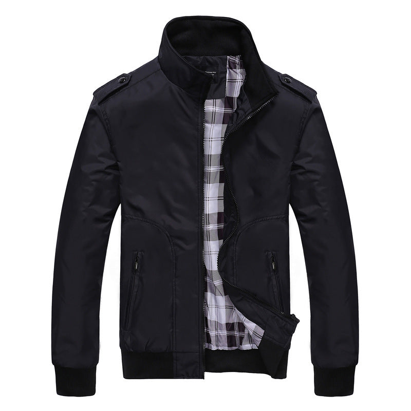 High Quality Autumn Men Fashion Jackets  Leather Jacket 59.00 Black-XXL