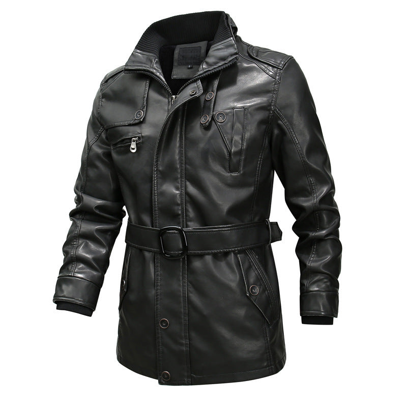Motorcycle washed leather  Leather Jacket 132.55 