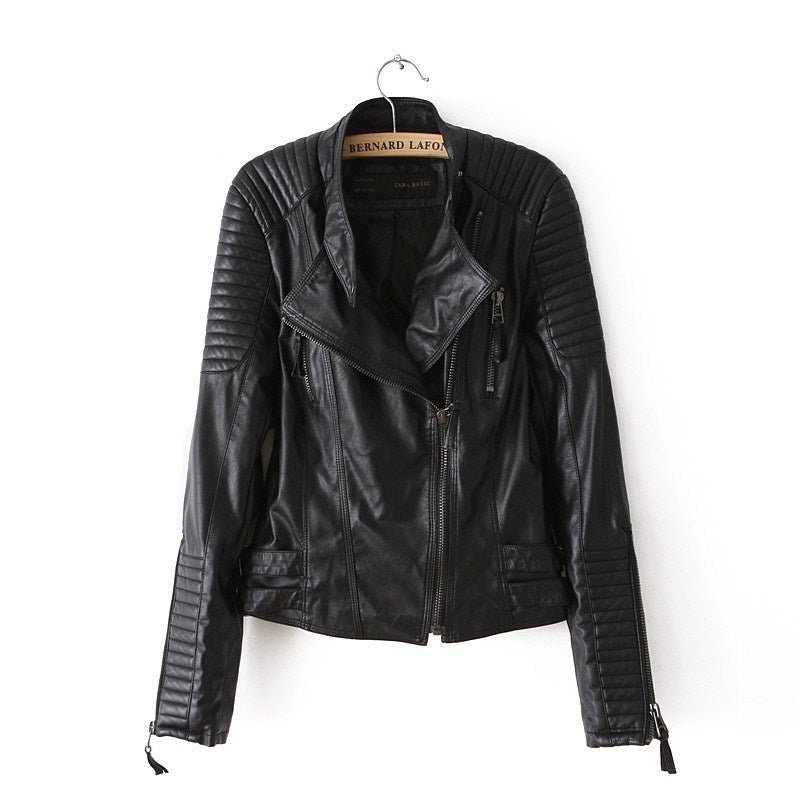 Locomotive PU leather clothing  Leather Jacket 100.96 Black-XL