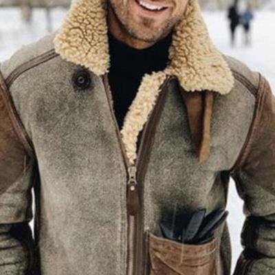 Men's Warm Jacket Lamb Wool Padded Jacket Winter Hot Coat  Leather Jacket 87.96 