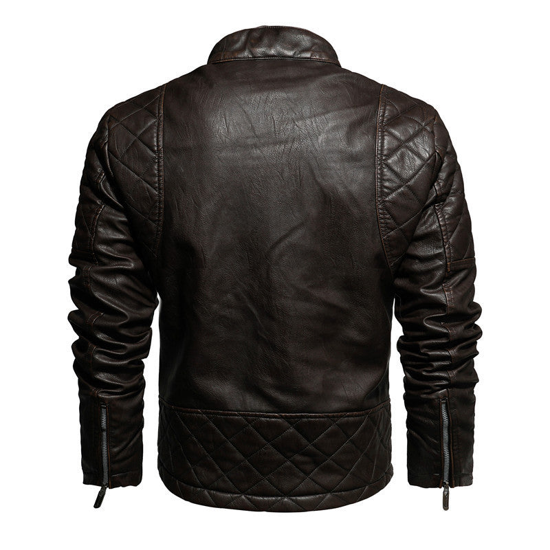 Men's Fashion Trendy Men Autumn And Winter Leather Jackets  Leather Jacket 99.79 