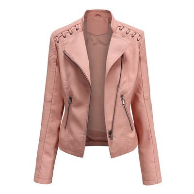 Women's Leather Jackets Women's Short Jackets Slim Thin Leather Jackets Ladies Motorcycle Suits  Leather Jacket  
