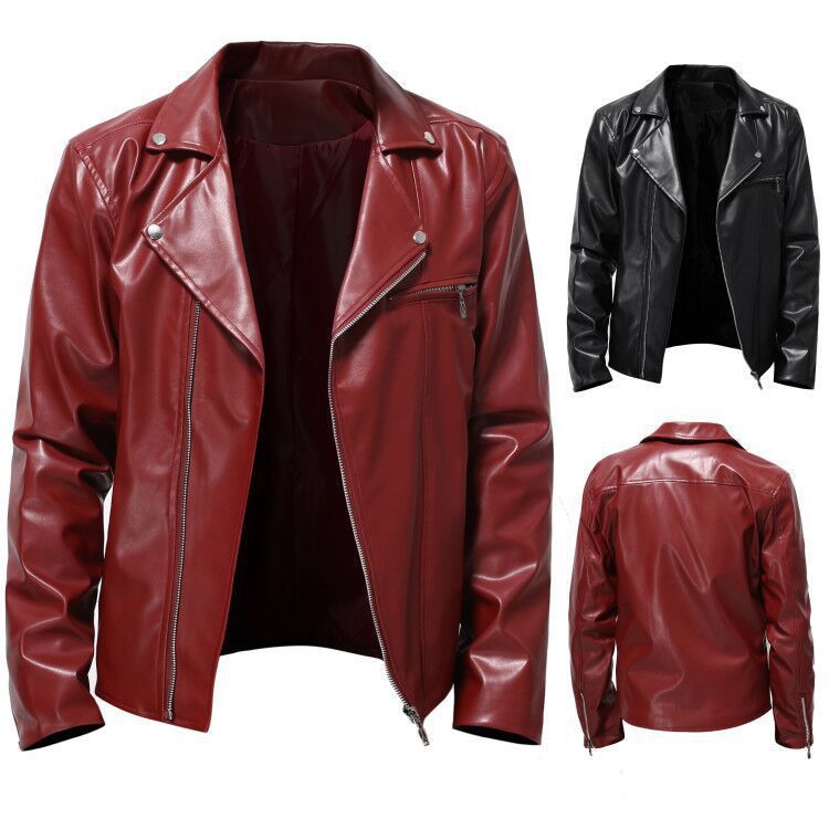 Men's Leather Clothing Trend Spring And Autumn New Leather Jackets  Leather Jacket 56.94 