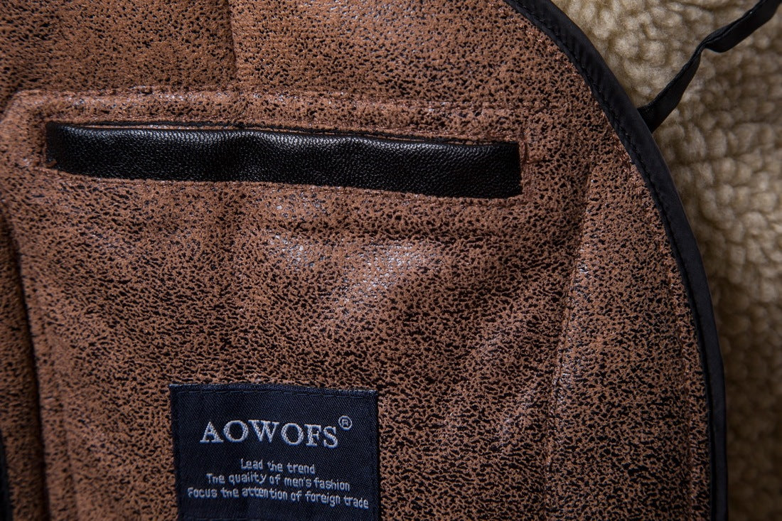 European and American trend leather clothing  Leather Jacket 102.33 