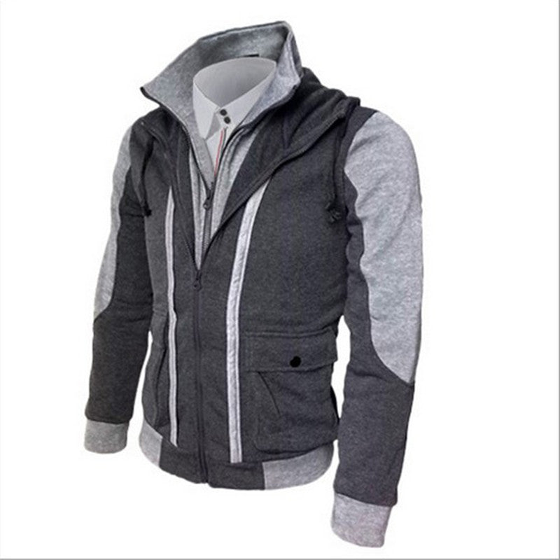 Casual Men Jackets Coats  Leather Jacket 71.28 Dark-Grey-XXL