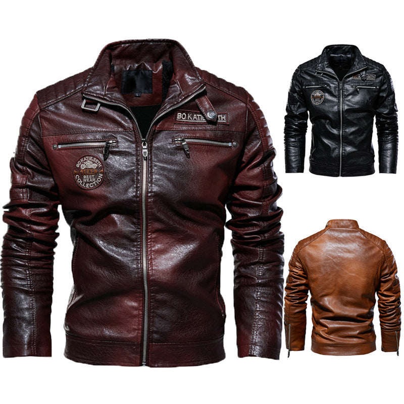 Motorcycle wear modern Hardman plush leather  Leather Jacket 95.84 