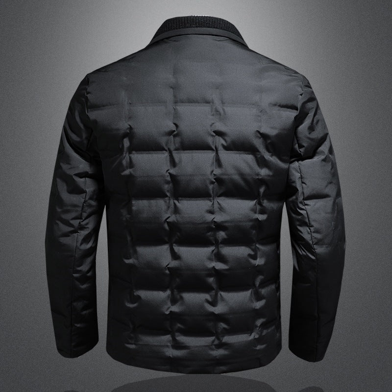 Winter Down Jacket Thick Warm Jacket Men  Leather Jacket 220.06 