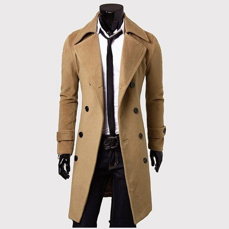 Men's Trench Coat  Leather Jacket 74.80 Camel-XXXL