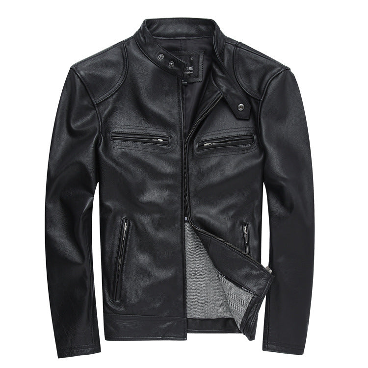 Leather leather casual leather  Leather Jacket 68.72 
