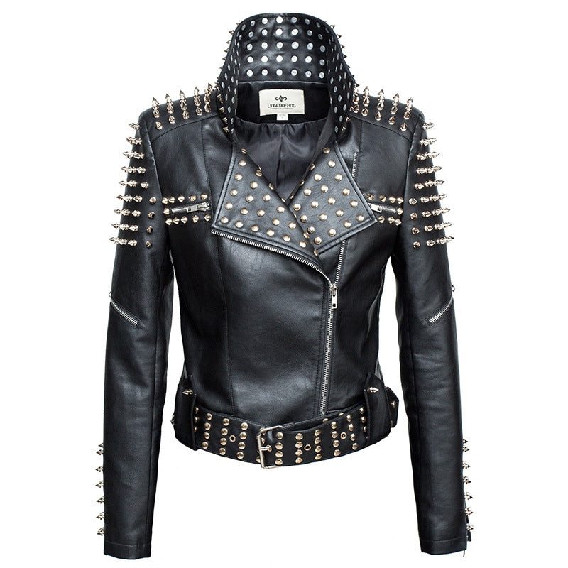Women's motorcycle leather  Leather Jacket 195.30 