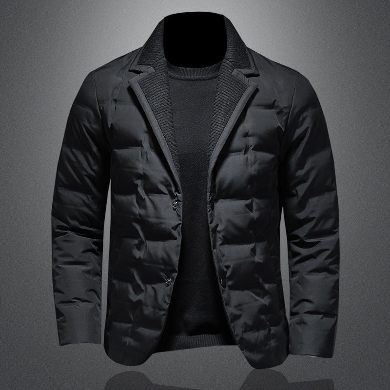Winter Down Jacket Thick Warm Jacket Men  Leather Jacket 220.06 