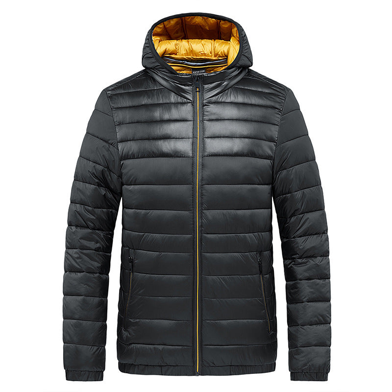 Men's Cotton-padded Clothes Korean Fashion Trend  Leather Jacket  