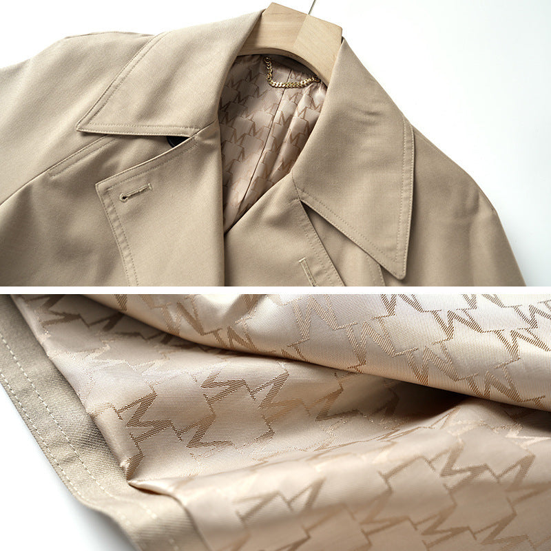 Trench Autumn And Winter Women's Mid-length High-grade Sense Petite Coats  Leather Jacket 306.09 