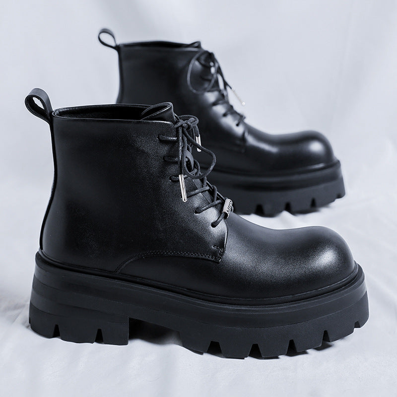 Black Working Wear Motorcycle Boots  Footwear  