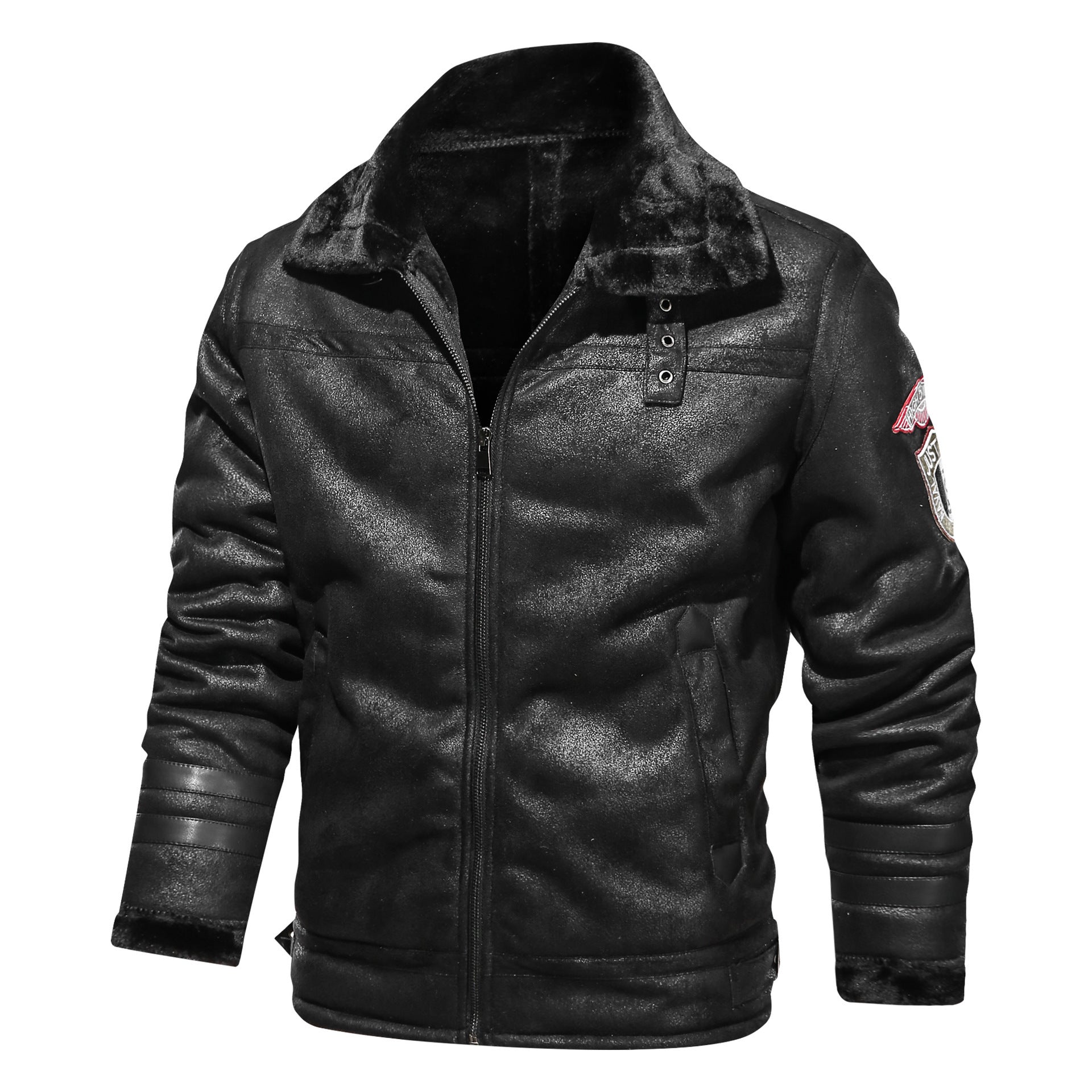 Motorcycle retro jacket  Leather Jacket 134.37 Black-XXL