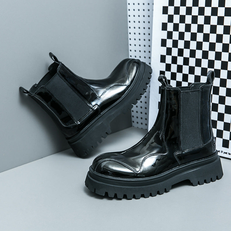 British Glossy Ankle Boots For Men  Footwear 75.51 