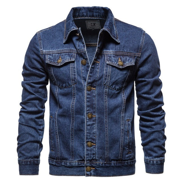Jacket Men Casual Blue Lapel Jeans Jackets Qualit  Leather Jacket 187.72 