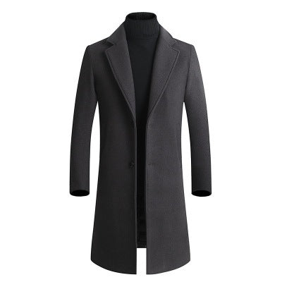 Plain wool trench coat  Leather Jacket 178.13 