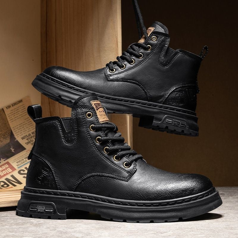 Retro British Style Work Ankle Boots Male  Footwear  