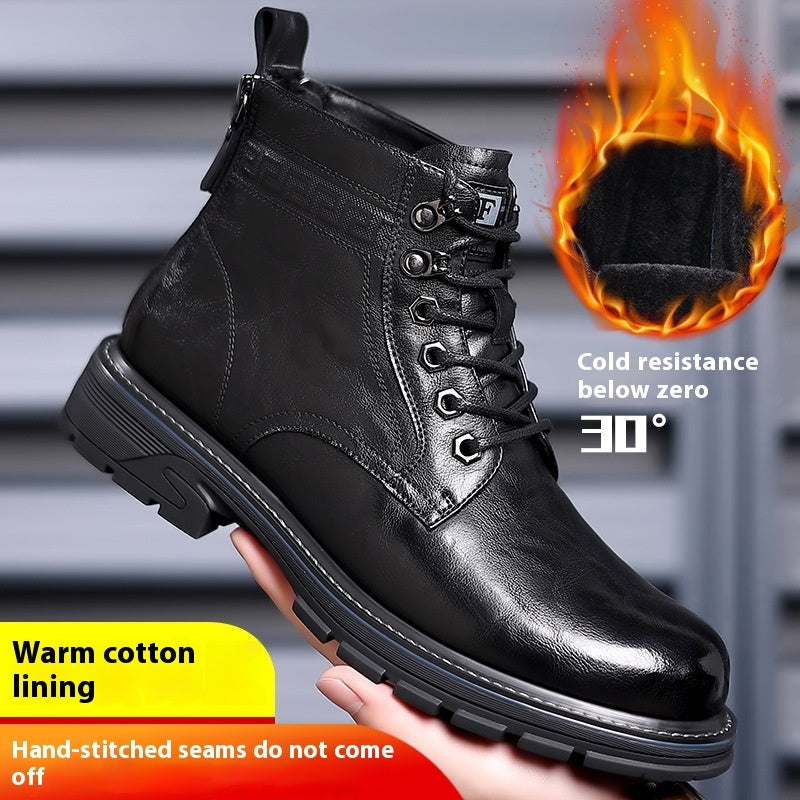 British Style All-matching Work Clothes Ankle Boots Fashion Haulage Motor Leather Boots  Footwear  