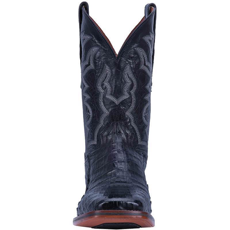 Men's Retro Square Head Embroidered Mid-calf Split Casual Wild Boots  Footwear  