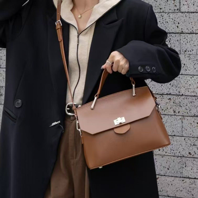 Genuine Leather High-grade Sentong Handheld Versatile Light Luxury Messenger Bag