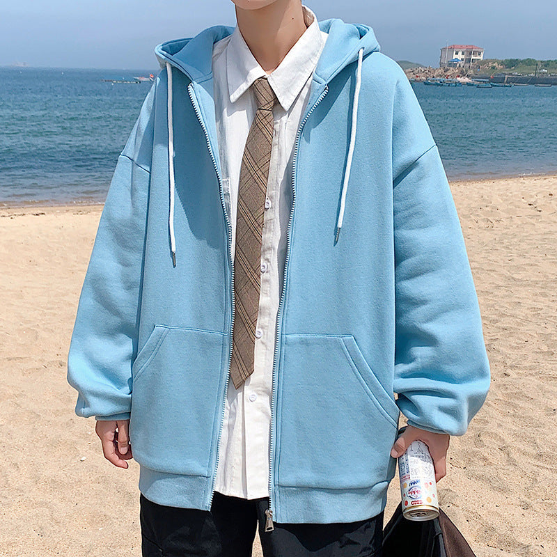 Mens Jackets Hooded Coats Casual Zipper  Leather Jacket  