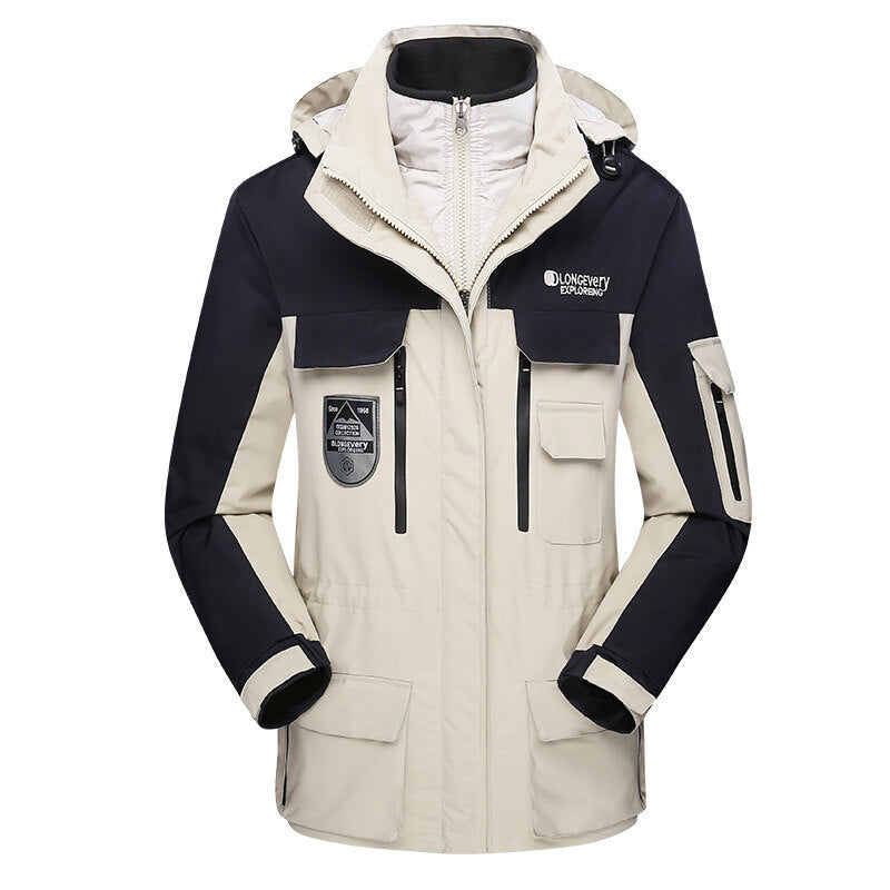 Three In One Jacket With Two Detachable Jackets  Leather Jacket  