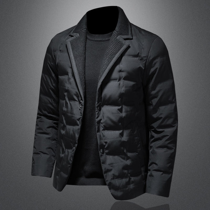 Winter Down Jacket Thick Warm Jacket Men  Leather Jacket 220.06 