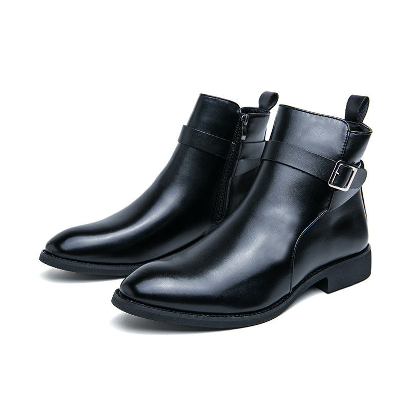 High-top British Fall Winter Men Western Boots Men  Footwear  