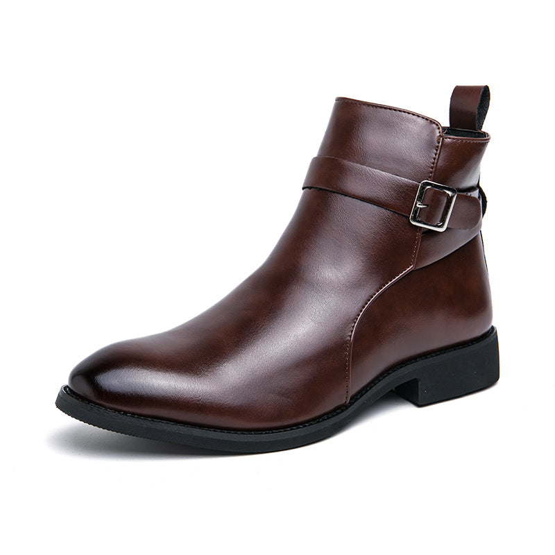 High-top British Fall Winter Men Western Boots Men  Footwear  