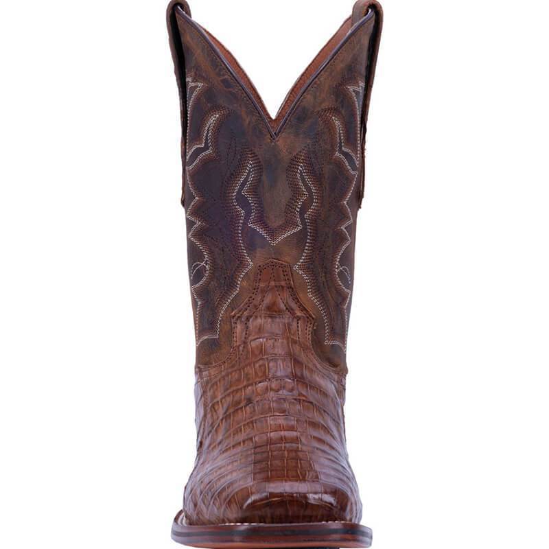 Men's Retro Square Head Embroidered Mid-calf Split Casual Wild Boots  Footwear  