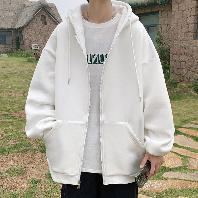 Mens Jackets Hooded Coats Casual Zipper  Leather Jacket  