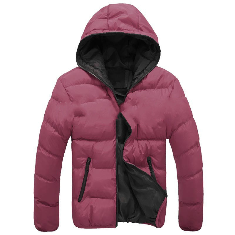 Autumn and winter men's cotton jacket  Leather Jacket 58.00 Purple-XXL