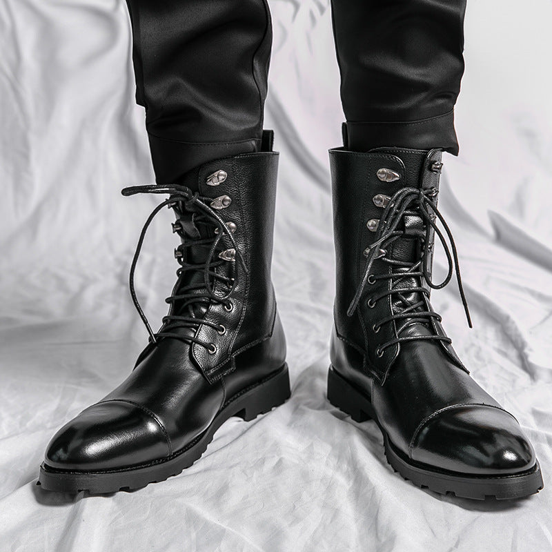 Fall Winter Lace-up Booties Black Locomotive Denim  Footwear 72.93 