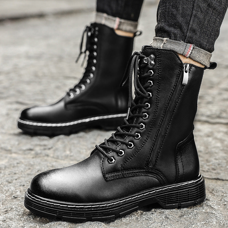 Autumn And Winter Plus Size Men's Long High-top Martin Boots  Footwear  