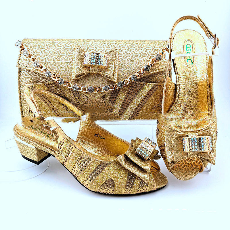 Summer Sweet Thick Heel Fish Mouth Scrub Sandals