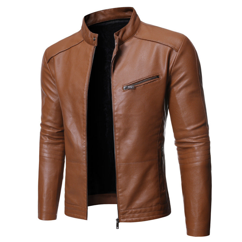 New European And American Men's Motorcycle Leather Jackets  Leather Jacket 78.78 