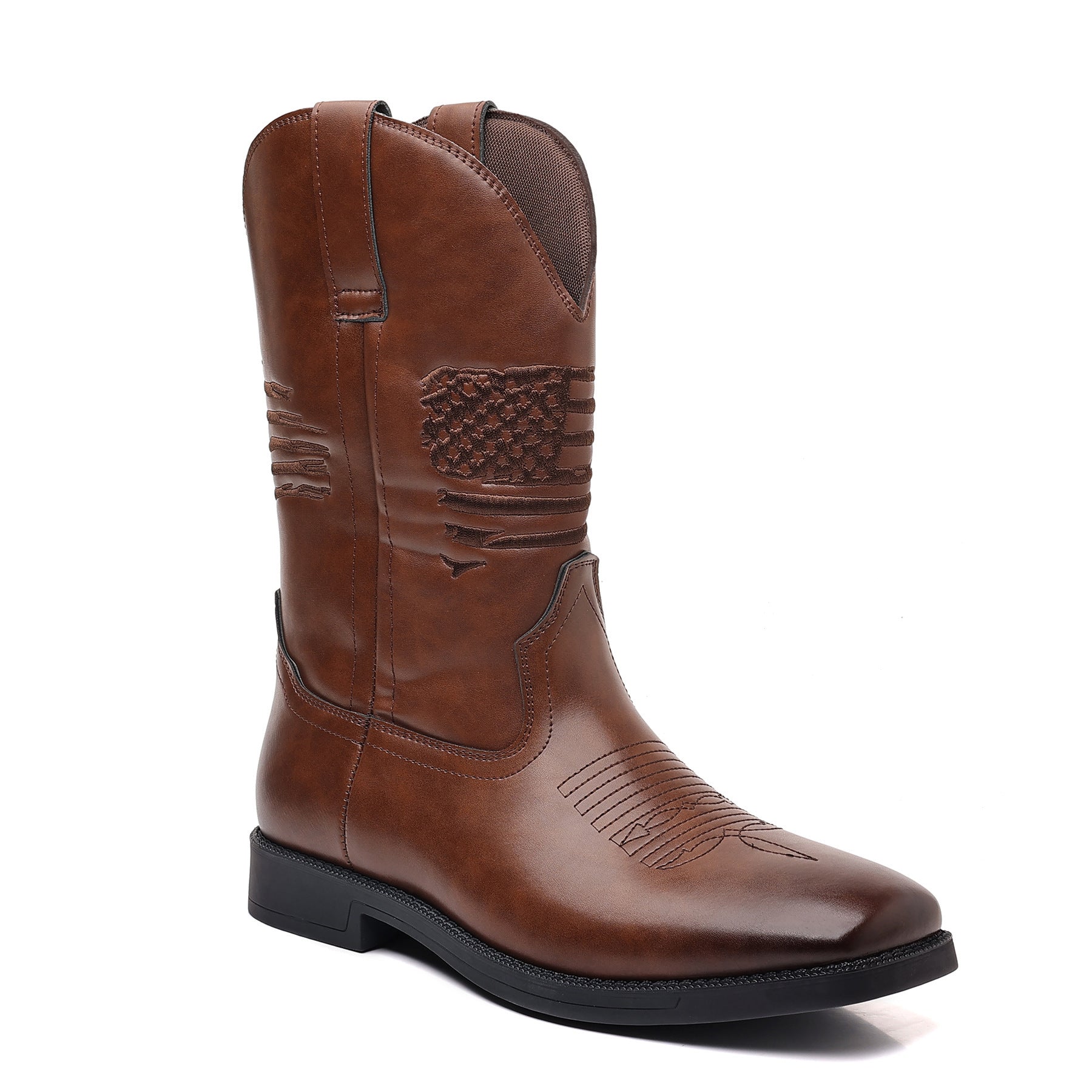High Embroidered Retro Wide Head Cowboy Boot  Footwear 104.00 Brown-48