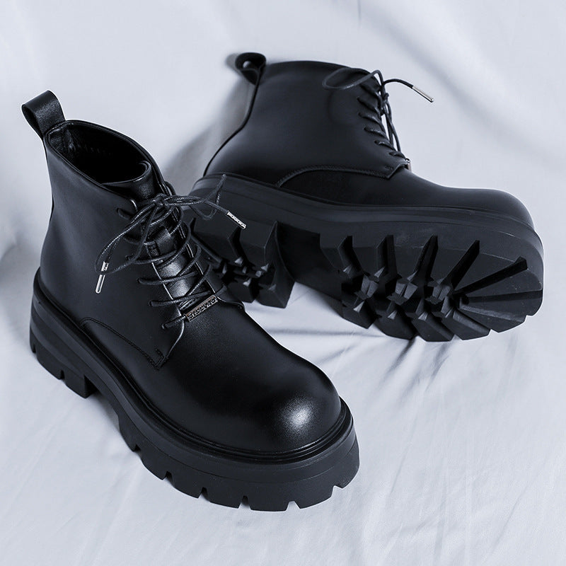 Black Working Wear Motorcycle Boots  Footwear  