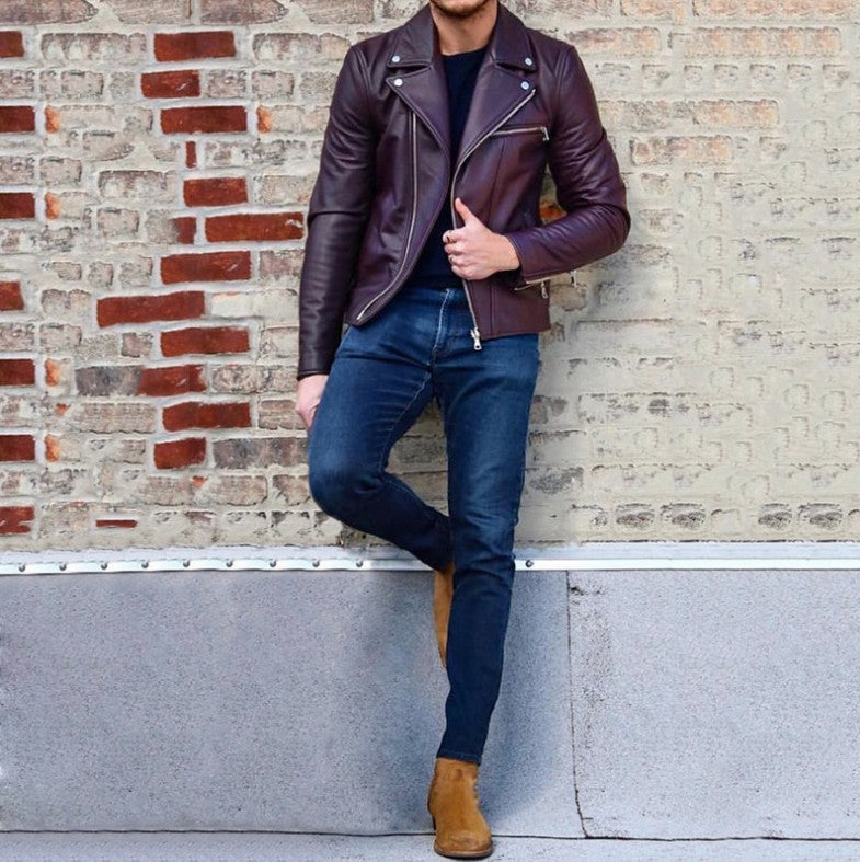 Men's leather clothing  Leather Jacket 80.11 